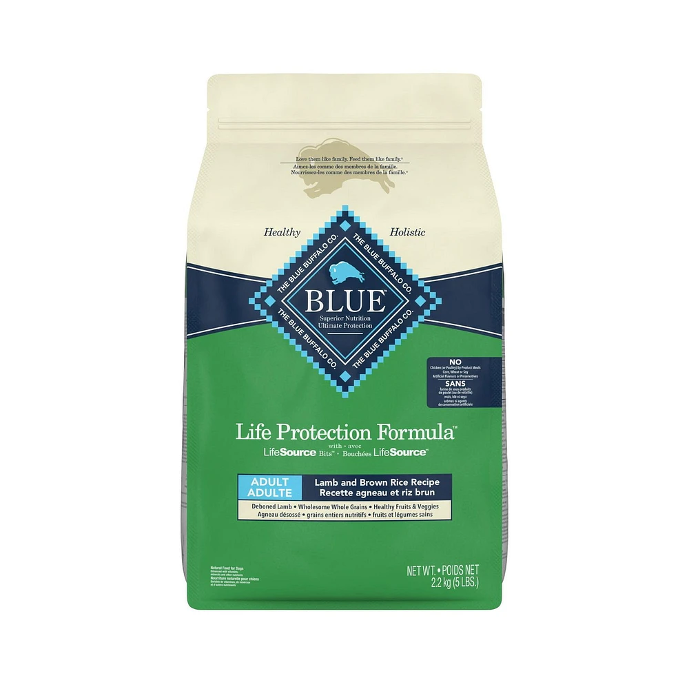 BLUE Life Protection Formula Adult Lamb & Brown Rice Dry Dog Food, 2.2kg