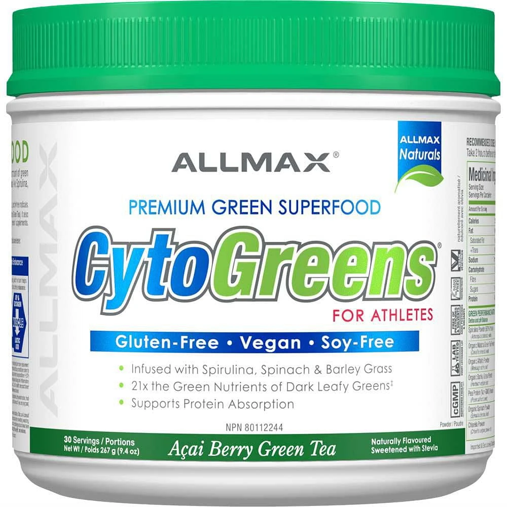 ALLMAX CYTOGREENS Acai Berry Greens Super Supplement Powder, 267 g Super GREENS