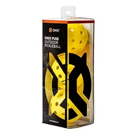 Onix Fuse G2 Outdoor Pickleball Ball 3-Pack Yellow, Precision-drilled holes