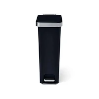 Better Homes & Gardens 40L Slim Vertical Kitchen Step Trash Can, Black, BHG 40L Kitchen Step Bin - Black