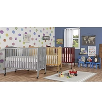 Dream On Me Folding Full-Size Crib, 2 Mattress Height