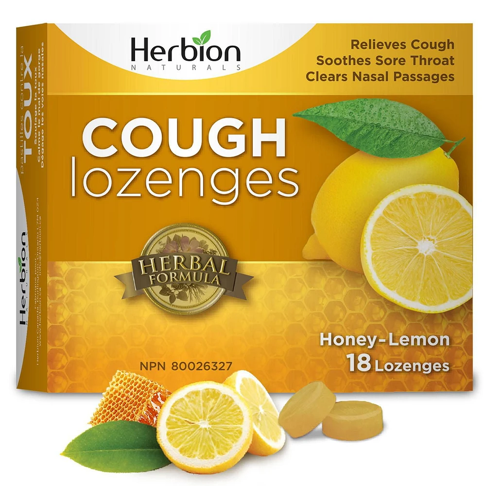 HERBION ALL NATURAL HONEY LEMON LOZENGES 18PK