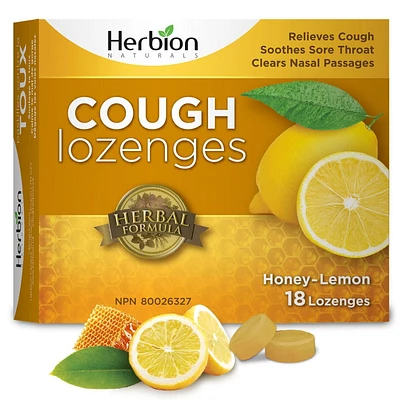 HERBION ALL NATURAL HONEY LEMON LOZENGES 18PK