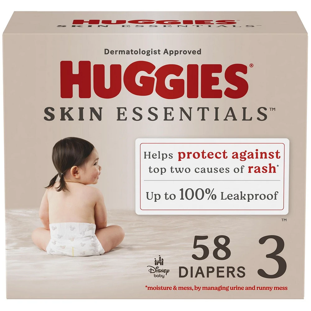 Huggies Skin Essentials Baby Diapers, Sizes: N-6, 76-36 Count, Sizes: N-6 | 76-36 count