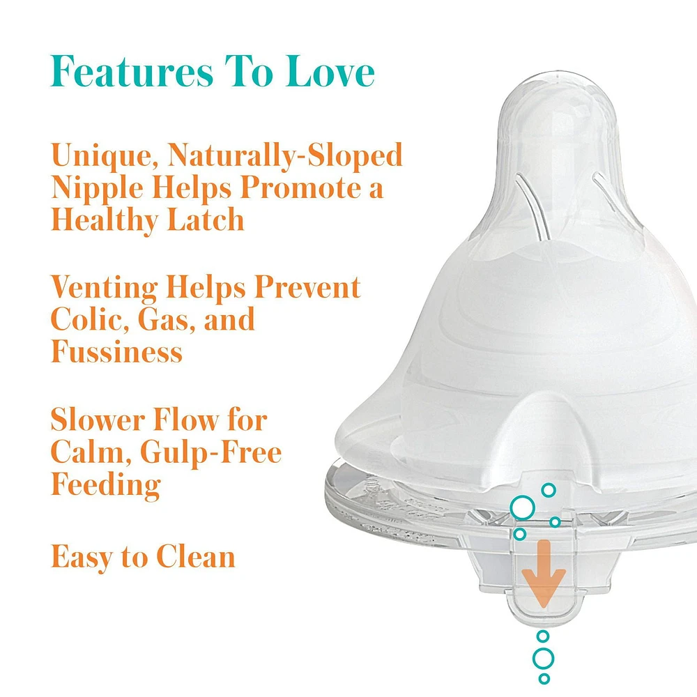 EVENFLO FEEDING Balance + Wide Neck Baby Bottle (9oz, 3pk), Developed with Pediatric Feeding Specialists