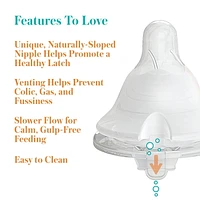 EVENFLO FEEDING Balance + Wide Neck Baby Bottle (9oz, 3pk), Developed with Pediatric Feeding Specialists