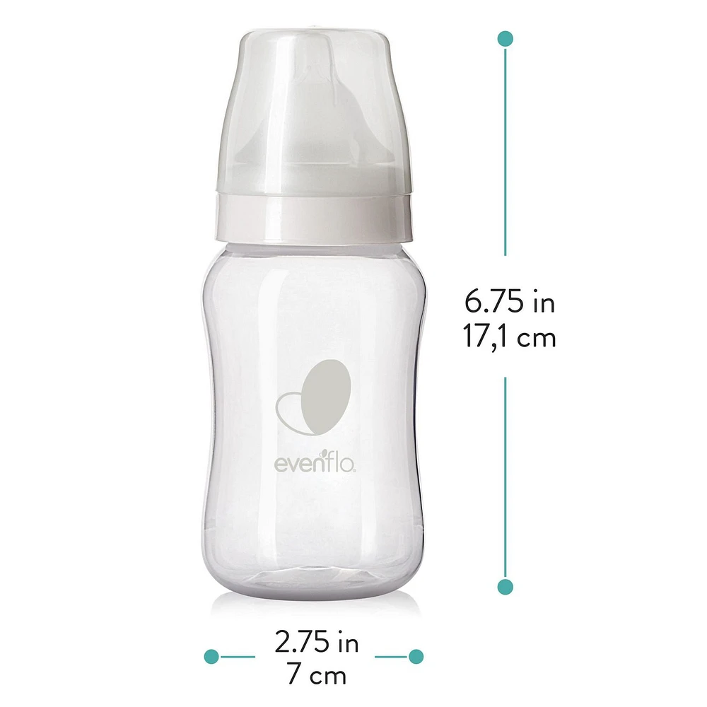 EVENFLO FEEDING Balance + Wide Neck Baby Bottle (9oz, 3pk), Developed with Pediatric Feeding Specialists