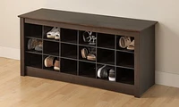 Prepac 48 in W x 24 in H x 16 in D Shoe Storage Cubbie Bench