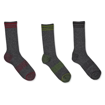 Ozark Trail Men's Crew Socks 3-Pack, Sizes 7-12