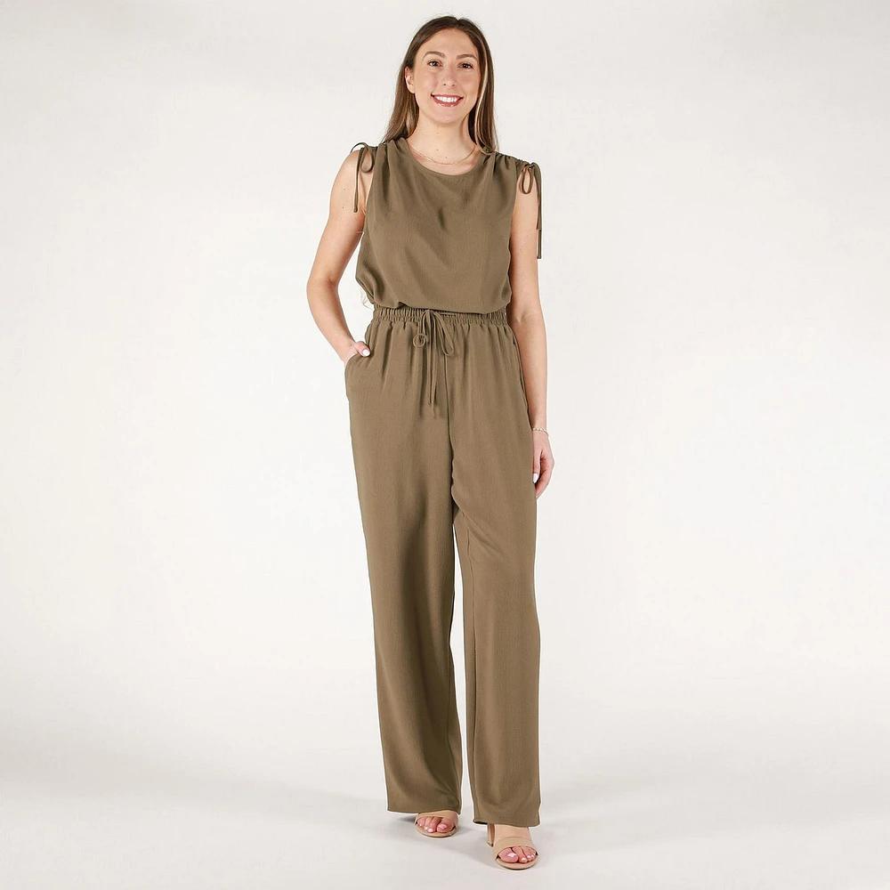 DV pantalon en satin à jambe large
