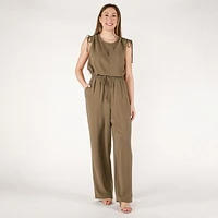 DV pantalon en satin à jambe large