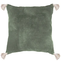 hometrends Olive Sherpa Decorative Pillow