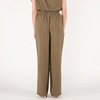 DV pantalon en satin à jambe large