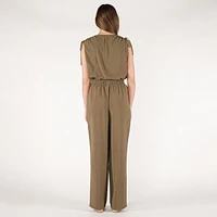DV pantalon en satin à jambe large