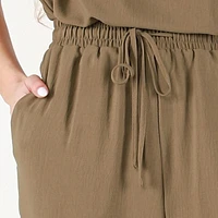 DV pantalon en satin à jambe large
