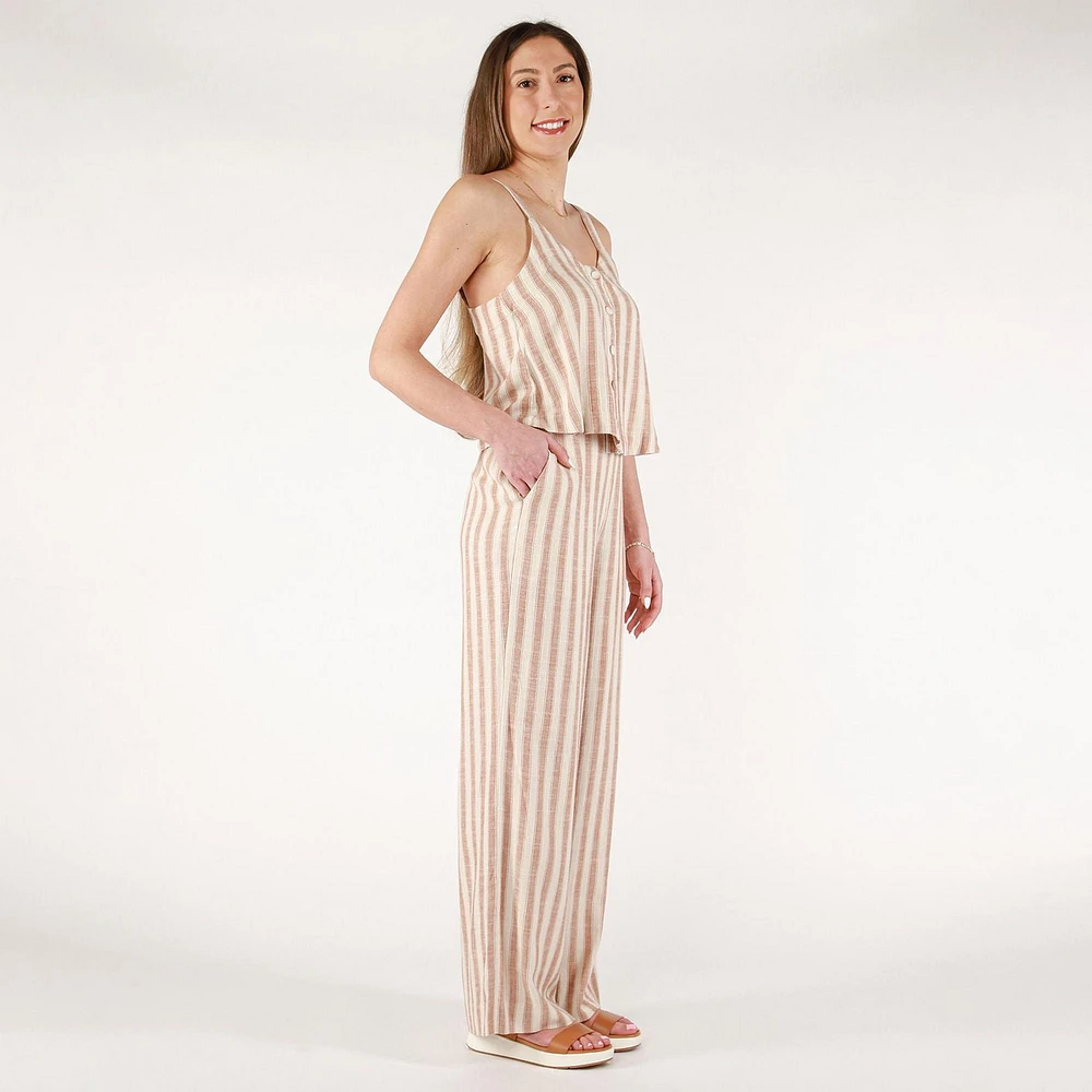 DV Camisole rayée boutonnée sur le devant