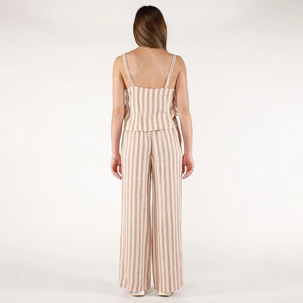 DV Camisole rayée boutonnée sur le devant