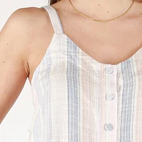 DV Striped camisole with button up front