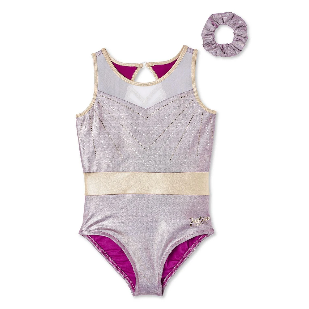 Justice Girls' Foil Leotard 2-Piece Set