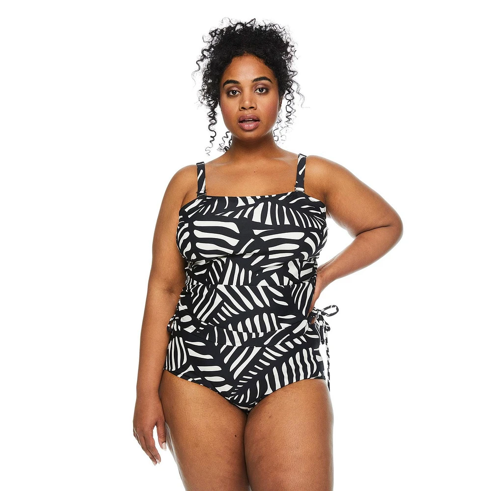 George Women's Plus Ruched Tankini, Sizes 1X-3X