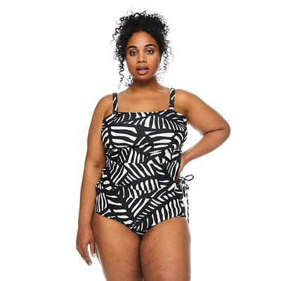 George Women's Plus Ruched Tankini, Sizes 1X-3X
