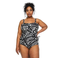 George Women's Plus Ruched Tankini, Sizes 1X-3X