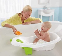 Fisher-Price 4-in-1 Sling ‘n Seat Tub Baby to Toddler Bath with 2 Toys, Pacific Pebble