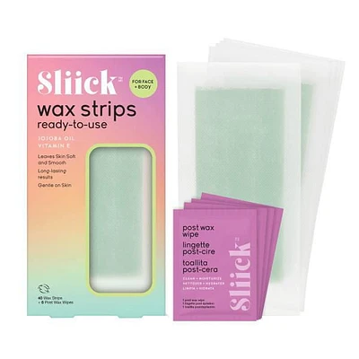Sliick- Wax Strips - 40 Sliick Wax Strips