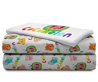 Cocomelon Animals Kids 3-Piece Twin Sheet Set, Twin