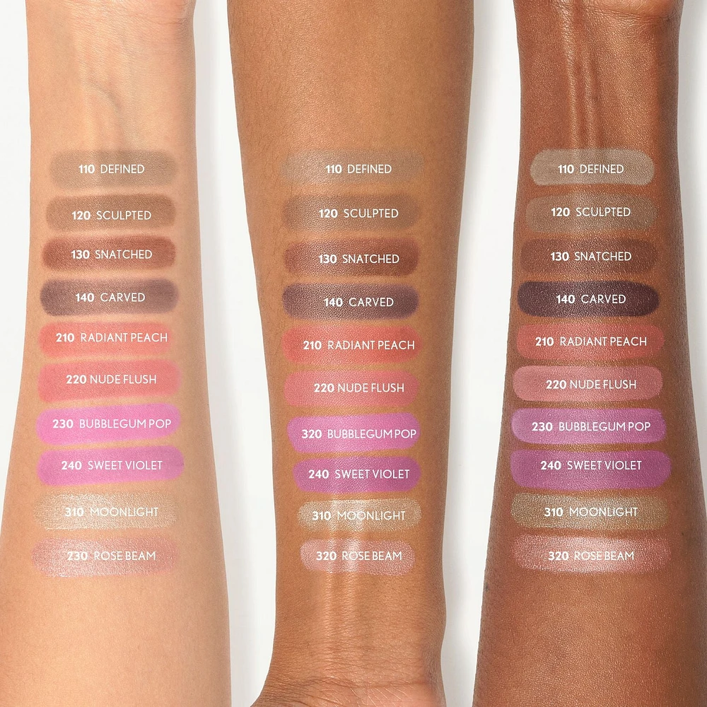Trublend Skin Enhancer Balm Stick Contour Stick, formule végétalienne, facile à utiliser, glisse sans effort, non gras, ne se froisse pas Glissez et brillez