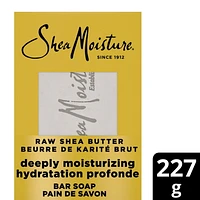 SheaMoisture  Bar Soap Moisturize and Restore Dry Skin Raw Shea Butter with 24h shea moisture nutrients for Healthy, Glowing Skin, 227g