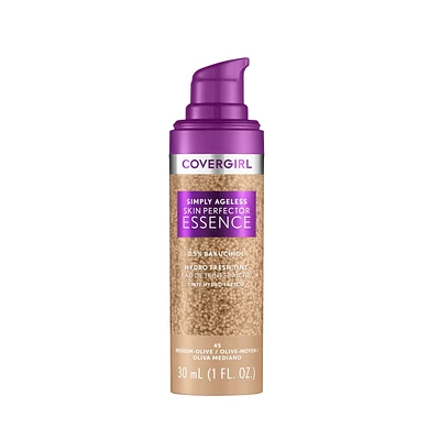 Simply Ageless Skin Perfector Essence Foundation, Sheer Tinted Skin Perfector, Skincare Makeup Hybrid, Radiant Finish, Skin-Like Finish, Vegan Formula, bare-skin filter effect