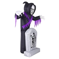 Occasions 8’ Inflatable Animated Reaper Behind Tombstone – Halloween Outdoor Decoration