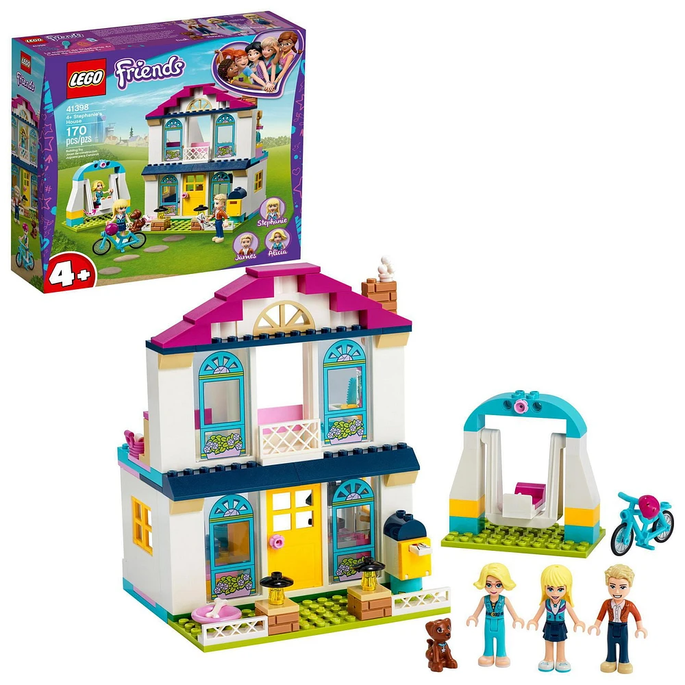 LEGO Friends 4+ Stephanie’s House 41398 Toy Building Kit (170 Pieces), Includes 170 Pieces, Ages 4+