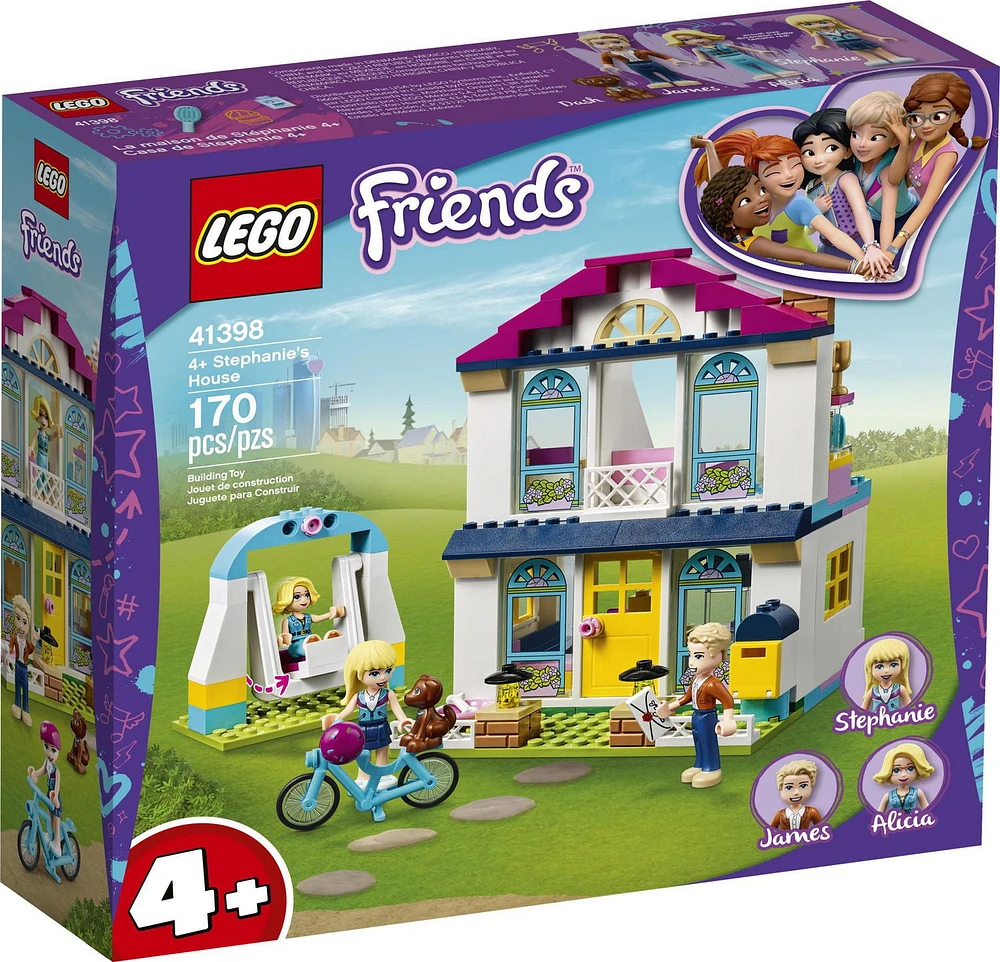 LEGO Friends 4+ Stephanie’s House 41398 Toy Building Kit (170 Pieces), Includes 170 Pieces, Ages 4+