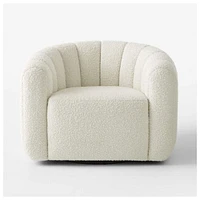 Dora Lounge Chair in Bouclé Fabric with Soft Round-Edge Design – Crafted for Comfort and Style, Featuring a Plush, Textured Bouclé Upholstery and Smooth, Rounded Edges for a Contemporary Look.