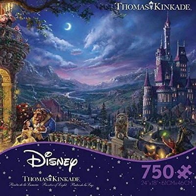 Ceaco Thomas Kinkade Disney - Beauty And The Beast Dancing in The Moonlight - 750 Piece Puzzle