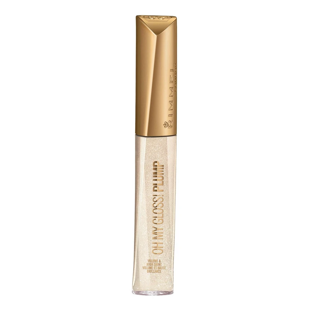 Rimmel Oh My Gloss! Lip Plump, infusé d’un trio d'huiles de cannelle, de camphre, et de capsicum, pour volume et brillance, 100% Sans Cruauté Des lèvres charnues et lisses