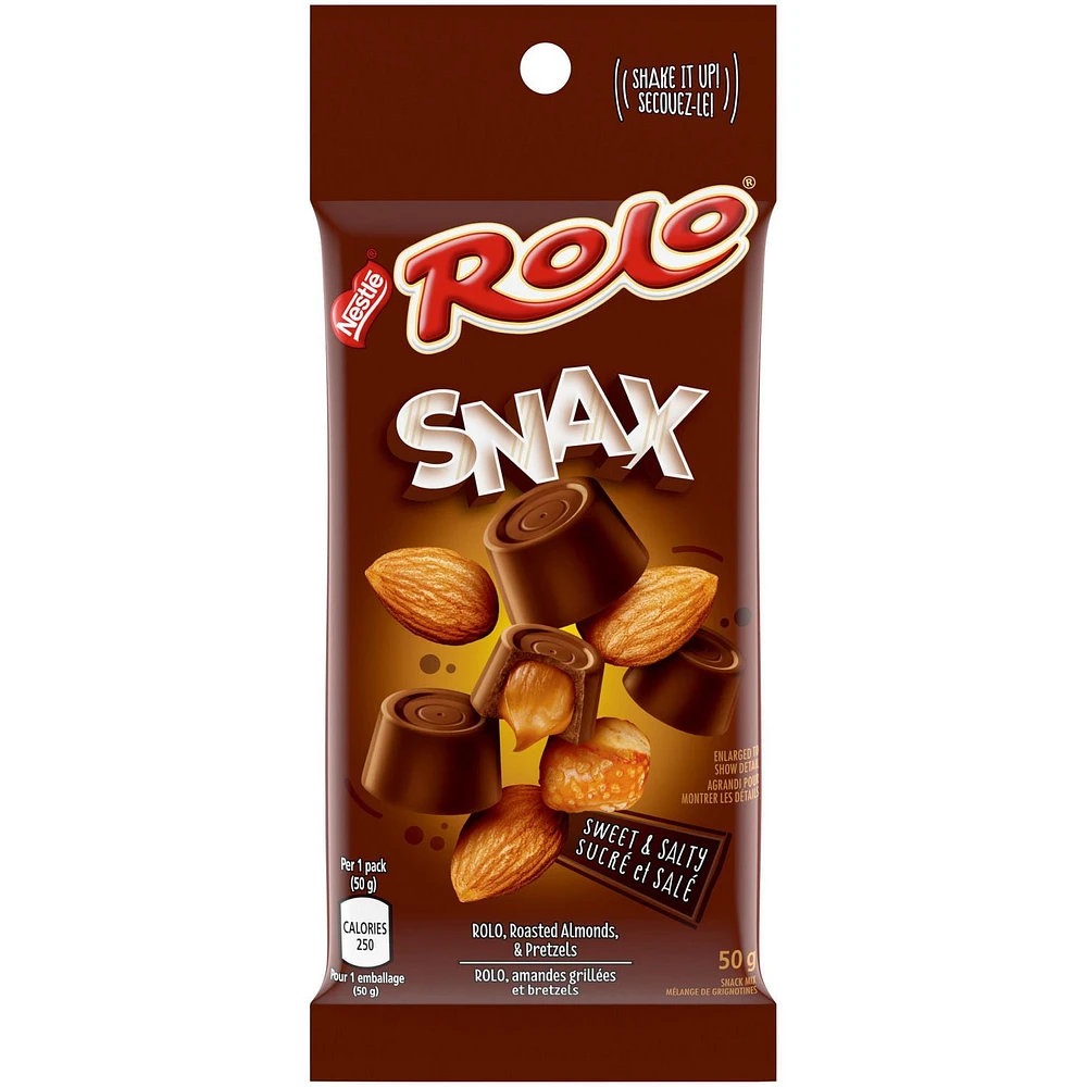 NESTLÉ® ROLO® Snax, Caramel-Filled Chocolatey Pieces Snack Mix