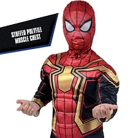 MARVEL’S SPIDER-MAN INTEGRATED SUIT YOUTH COSTUME - Poly Jersey Jumpsuit Stuffed with Polyfill and Fabric Mask