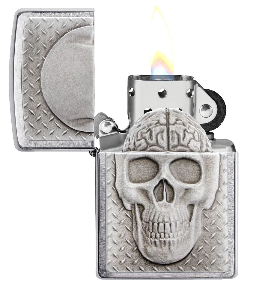 Zippo 200 Skull with Brain Surprise (29818)