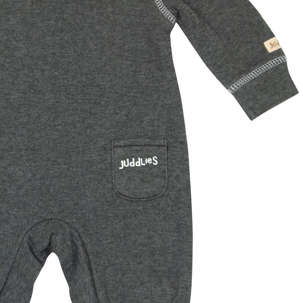 Juddlies - Collection Breathe EZE - Dormeuse en coton respirant pour bébé tout-petit - Fermeture éclair bidirectionnelle - Gris charbon