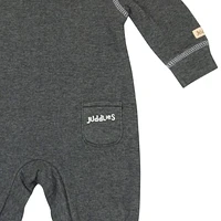 Juddlies - Collection Breathe EZE - Dormeuse en coton respirant pour bébé tout-petit - Fermeture éclair bidirectionnelle - Gris charbon