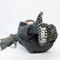Juddlies - Collection Breathe EZE - Dormeuse en coton respirant pour bébé tout-petit - Fermeture éclair bidirectionnelle - Gris charbon