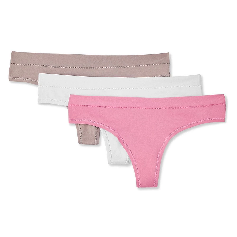Lot de 3 tangas en microfibre George pour femmes Tailles P-TG