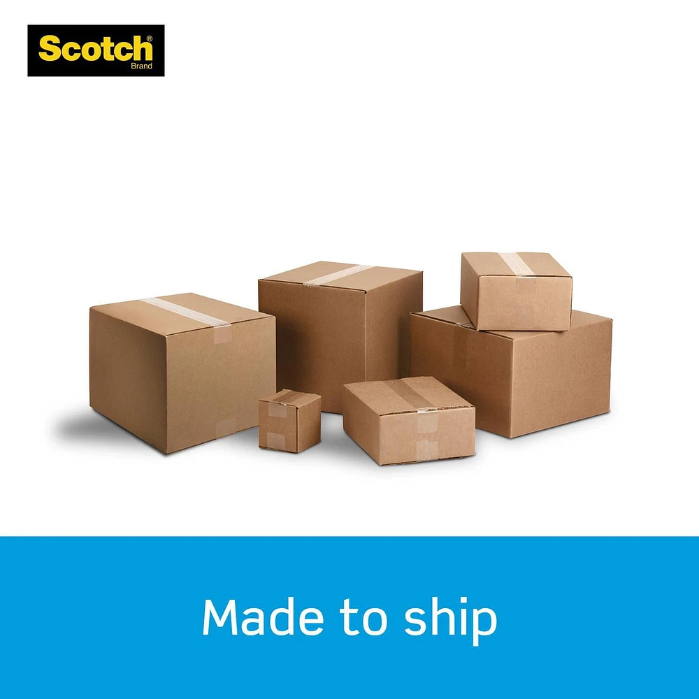 Scotch® Shipping Packaging Tape 3710, 1.88 in x 54.6 yd (48 mm x 50 m), 6 per pack