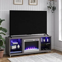 Lumina Fireplace TV Stand for TVs up to 48", White