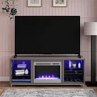 Lumina Fireplace TV Stand for TVs up to 48", White