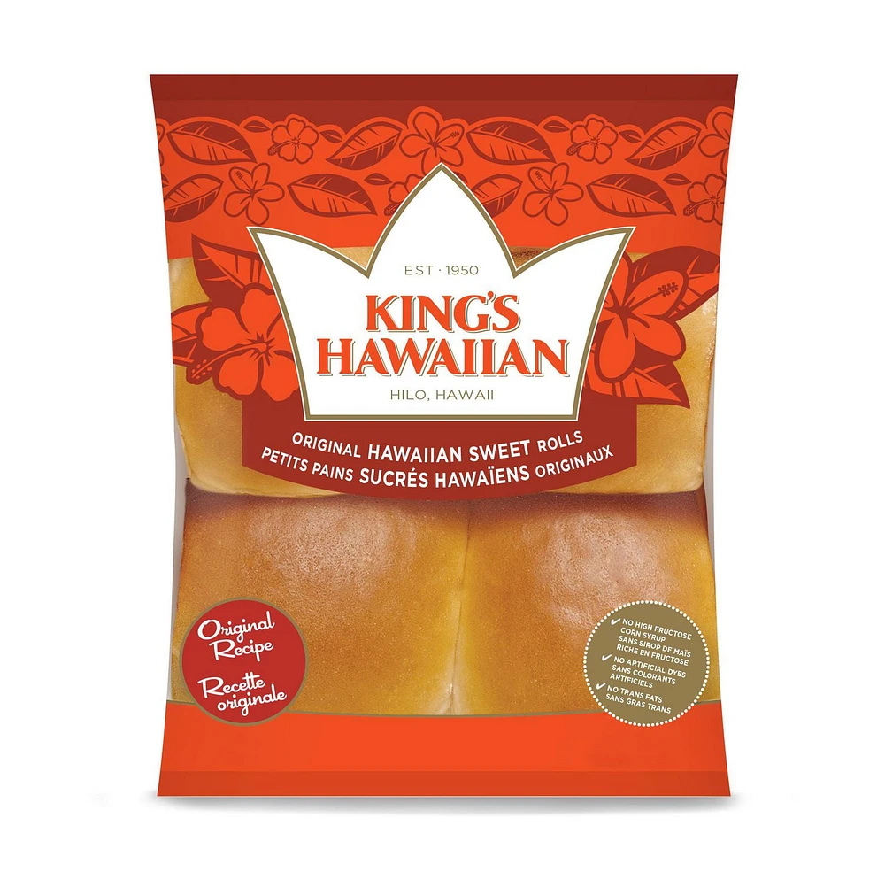 King's Hawaiian - 4 Pack Original Hawaiian Sweet Rolls, Original Hawaiian Sweet