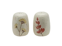 Way to Celebrate! Spring Flower Salt and Pepper Shakers, Stoneware Spring Salt and Pepper Shakers